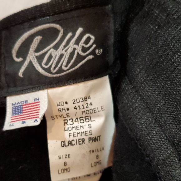 Roffe Glacier Ski Pant Sz 8 NWOT USA Made, Black 10" Boot Opening - Vintage - Picture 3 of 13